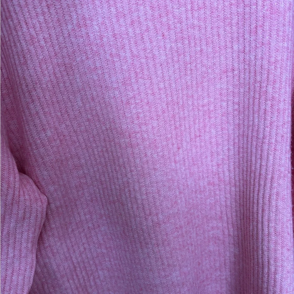Wool Blend J. Crew Ribbed Pink Crew Neck Sweater